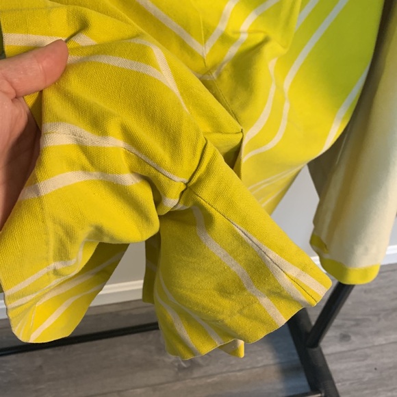 Vintage 50’s/60’s Yellow Chevron 2-Piece Romper & Jacket Set - Picture 4 of 7